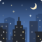 Night With Stars emoji on Facebook